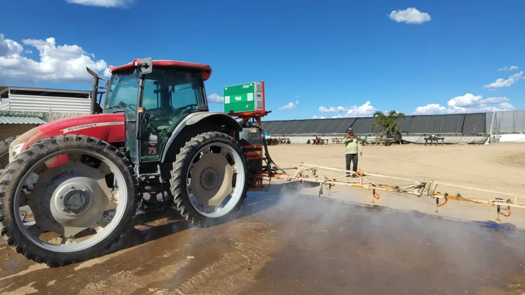 Fotografía de la instalación de un generador de ozono utilizado en los tratamientos de agua residuales.